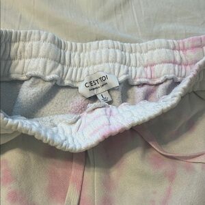 Women's Pink Tie-Dye Jogger Sweatpants